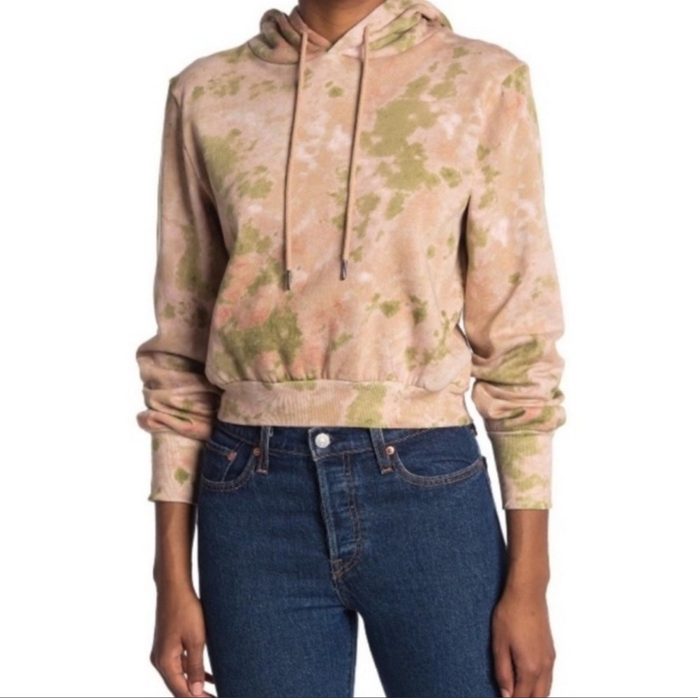 Nwt AFRM Tie Dyed Hoodie / blush-olive